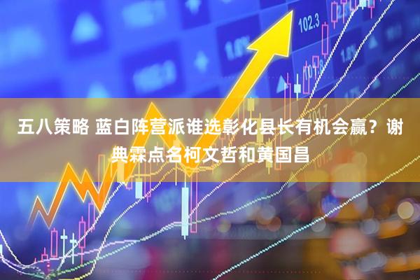 五八策略 蓝白阵营派谁选彰化县长有机会赢？谢典霖点名柯文哲和黄国昌